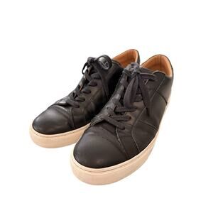 Greats Brooklyn The Royale Shoes Size 10.5 Leather Sneakers Preppy Casual Black